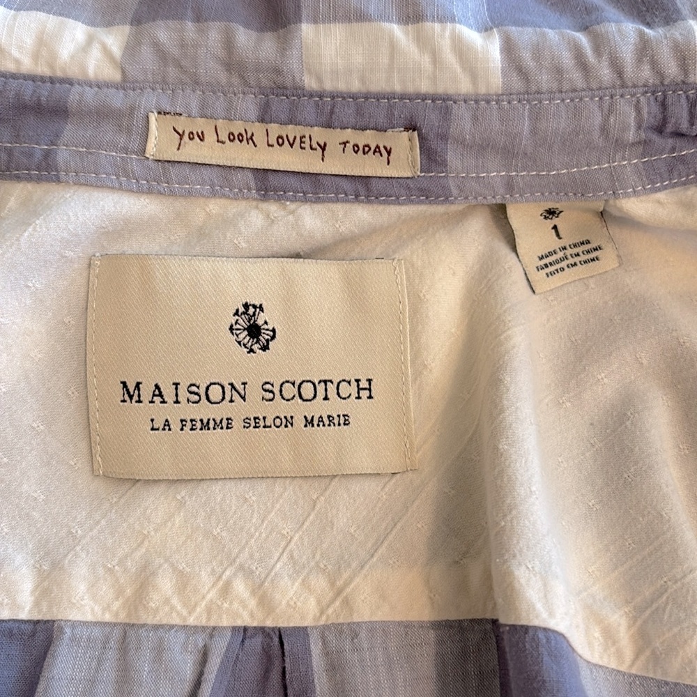 Maison Scotch Button up Plaid Shirt